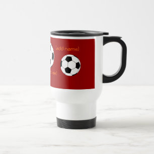 Personalised Soccer Travel Mug