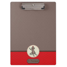 Personalised Sock Monkey Clipboard