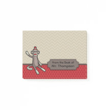 Personalised Sock Monkey Post It Notes