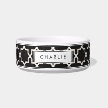 Personalised Soft Beige & Eerie Black Pattern