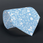 Personalised Soft Blue and White Micro Flowers Tie<br><div class="desc">light blue necktie,  micro floral tie,  spring wedding accessory,  romantic men’s tie,  subtle pattern neckwear,  powder blue groom look,  floral wedding tie,  soft groomsmen style,  classic blue white tie,  gentle floral pattern</div>
