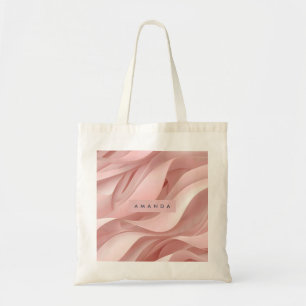 Personalised Soft Blush Pink Abstract Flow Design Tote Bag
