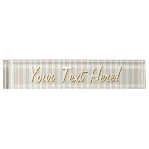 Personalised Soft Coloured Greys Vertical Stripes Nameplate