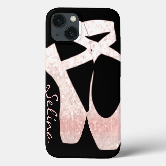 Personalised Soft Gradient Pink Ballet Shoes Case-Mate iPhone Case (Back)