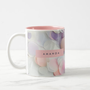 Personalised Soft Pastel Confetti Design Two-Tone Coffee Mug