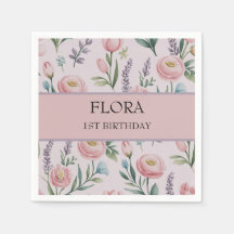 Personalised Soft Pastel Floral Roses & Tulips