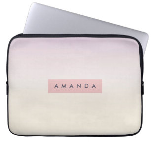 Personalised Soft Pastel Lavender Gradient Laptop Sleeve