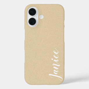 Personalised Soft Sand Texture iPhone 16 Case