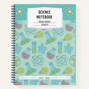 Personalised Soft Yellow Playful Science Notebook 