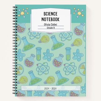 Personalised Soft Yellow Playful Science Notebook 