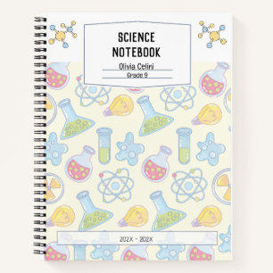 Personalised Soft Yellow Playful Science Notebook