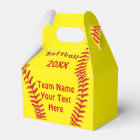 Personalised Softball Favour Box YOUR TEXT, COLORS