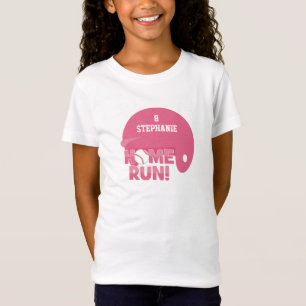 Personalised softball home run helmet girls shirt