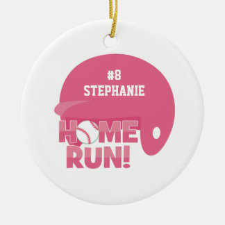 Personalised softball home run helmet ornament