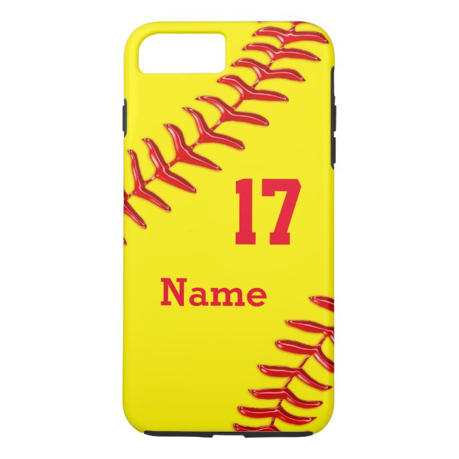Personalised Softball iPhone 7 Plus Case (Back)