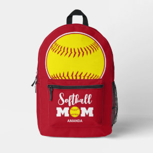 Personalised Softball Mum Mother's Day Printed Backpack