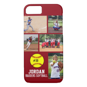 Personalised Softball Photo Collage Name Team Case-Mate iPhone Case