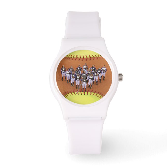 Personalised Softball Photo Watch (Front)