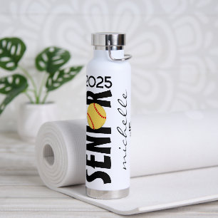 Personalised Softball senior night graduation gift Water Bottle