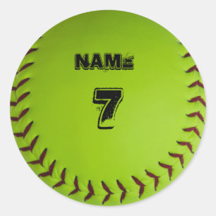 Personalised softball sticker