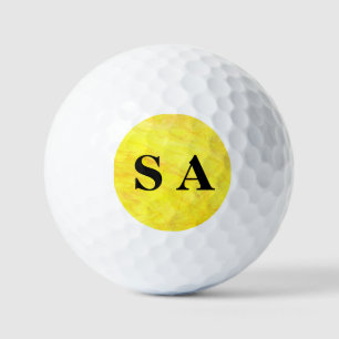 Personalised Solar Yellow Golf Balls