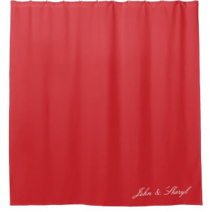 Personalised Solid Red Shower Curtain