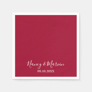 Personalised Solid Ruby 40th Anniversary Party Napkin