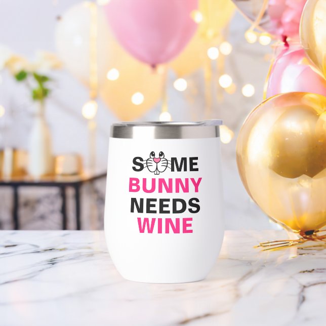 Personalised Some Bunny Needs Wine Easter Favours (Bachelor Party)