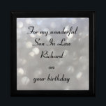 Personalised Son In Law Birthday Gift Box<br><div class="desc">Gorgeous Personalised Gift Box ' For my wonderful Son In Law on her Birthday'</div>