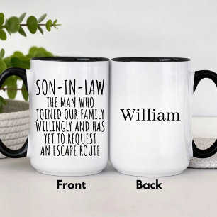 Personalised Son in Law Mug