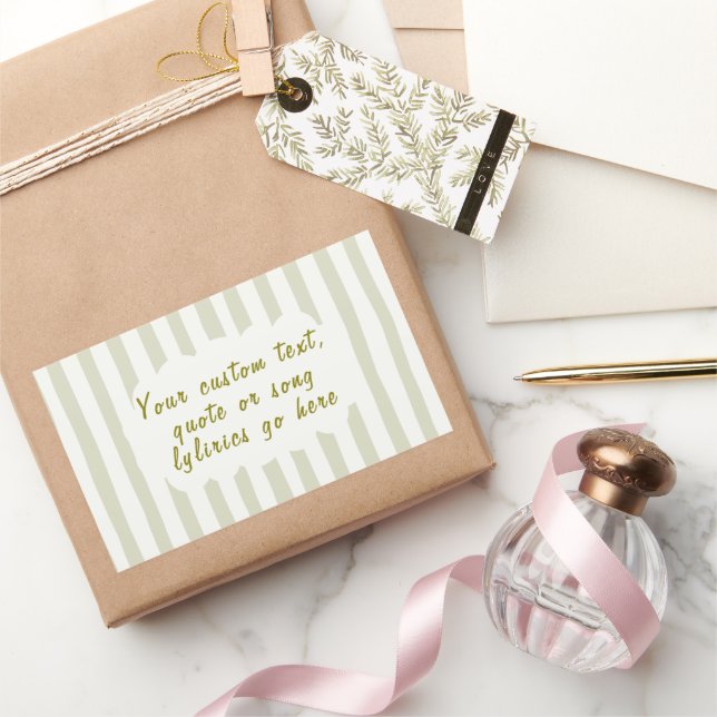 Personalised Song Lyrics, Poem or Favourite Quote  Rectangular Sticker (Gifting)