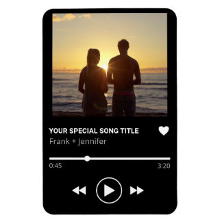 Personalised Song Name Playlist Couple Photo gift Magnet