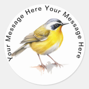 Personalised SongBird Stickers Common Yellowthroat