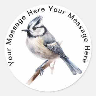Personalised SongBird Stickers Crested Tit