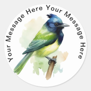 Personalised SongBird Stickers Green Jay