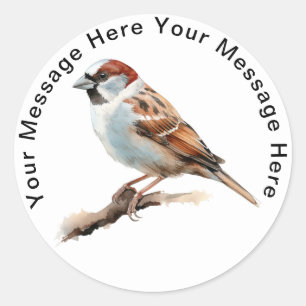 Personalised SongBird Stickers House Sparrow