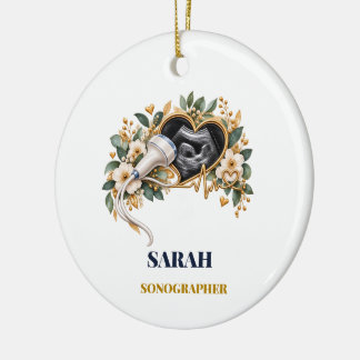 Personalised Sonographer Ornament | Name & Year