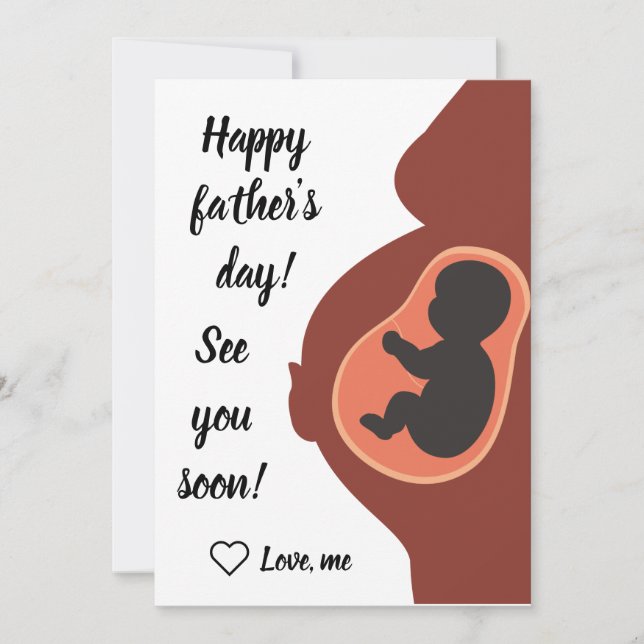 Personalised Soon to be Dad, Happy Father's Day Ho Holiday Card (Front)