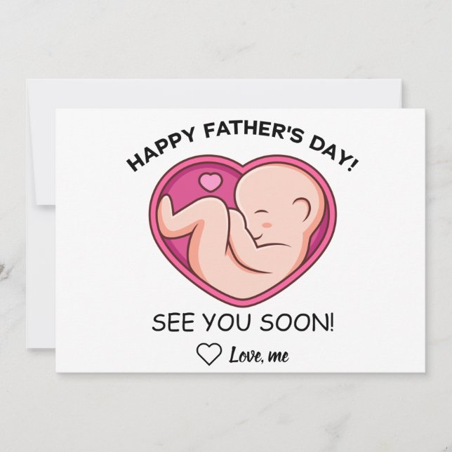 Personalised Soon to be Dad, Happy Father's Day Holiday Card (Front)