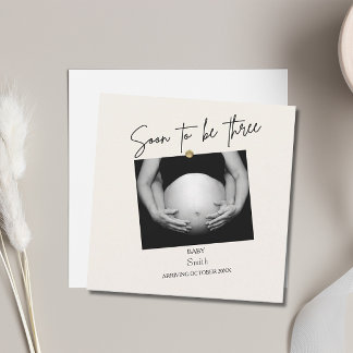 Personalised Soon to be Three Invitation
