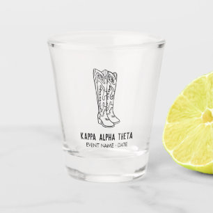 Personalised Sorority Event Western Cowgirl Boot Shot Glass