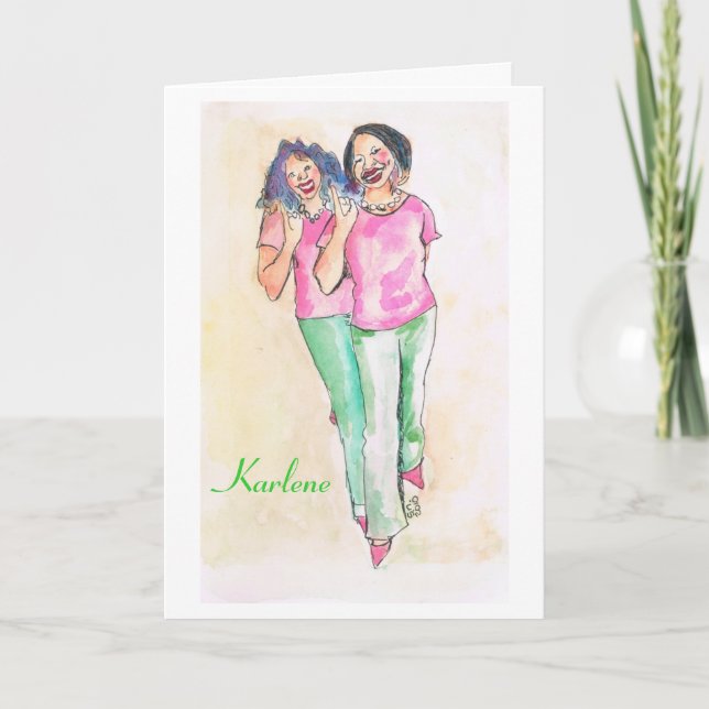 Personalised Sorority note cards (Front)