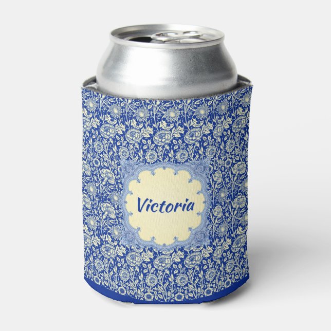 Personalised Sorta Blue Calico Can Cooler (Can Front)