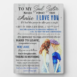 Personalised Soul Sister Definition WaterColor Plaque
