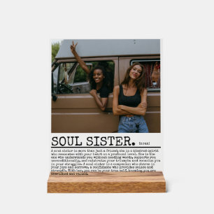 Personalised Soul Sister Definition With Photo Acrylic Sign