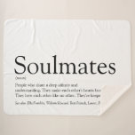 Personalised Soulmates Definition Black And White Sherpa Blanket<br><div class="desc">The perfect gift for true soulmates. Designed by Thisisnotme©</div>