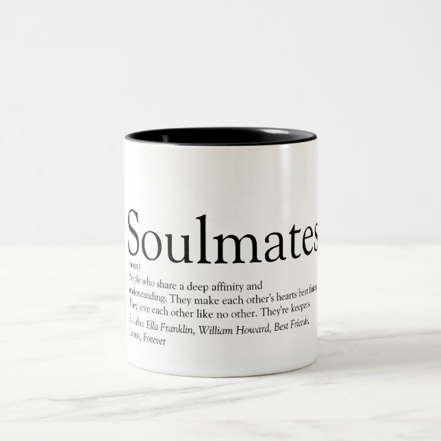 Personalised Soulmates Definition Two-Tone Coffee  Two-Tone Coffee Mug (Center)