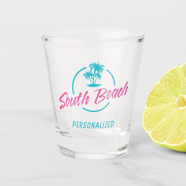 Personalised South Beach Shot Glass (Front)