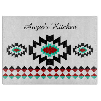 Personalised Southwest Aztec Native Tribal Design Cutting Board