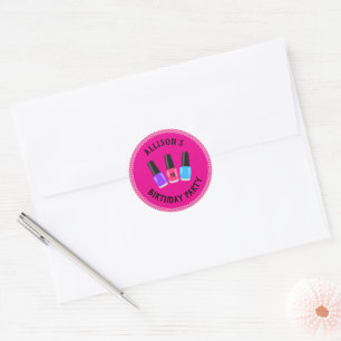 Personalised Spa Birthday Party Stickers